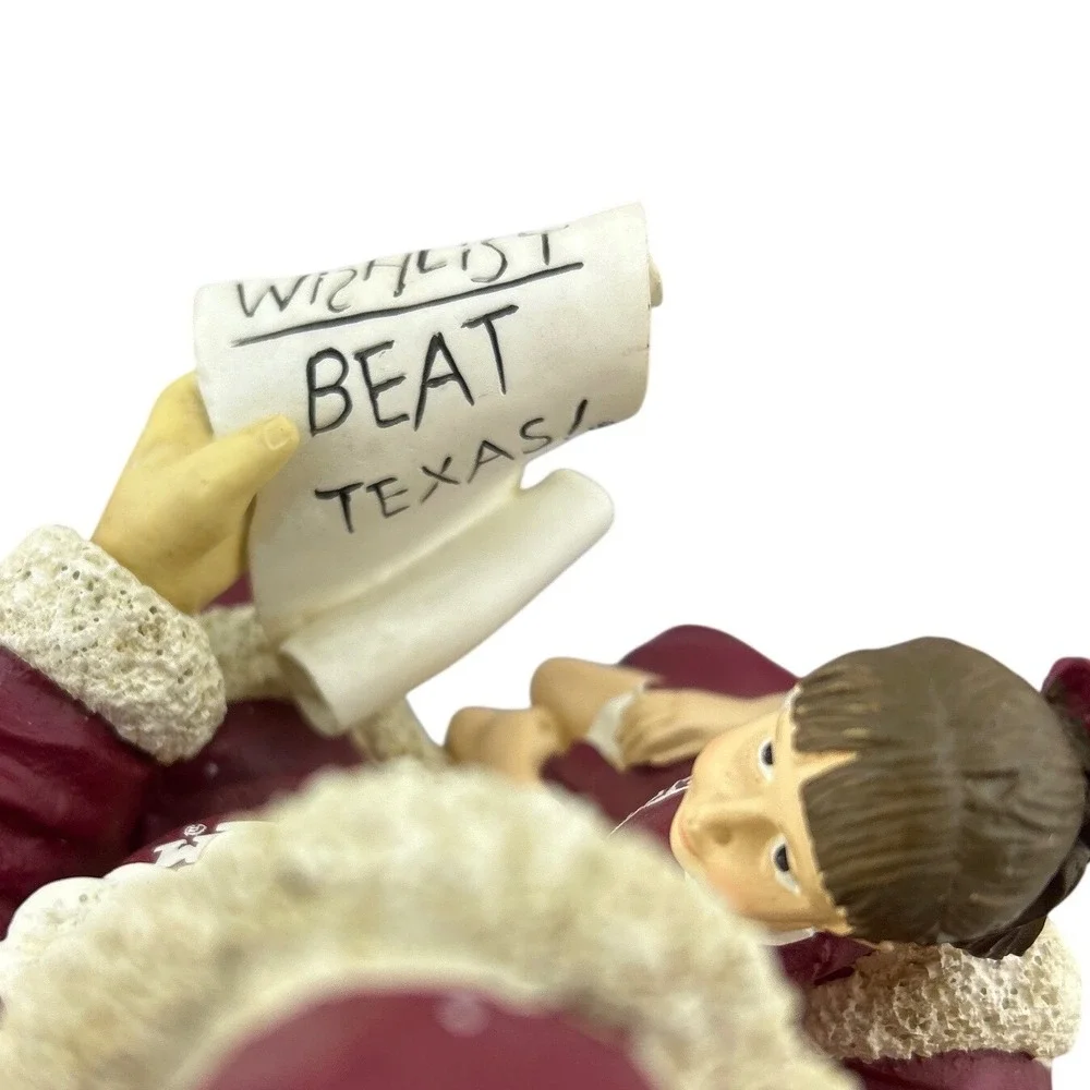 Texas A&M Wishlist Santa Figurine Collegiate Collectables Limited Series 2000‎